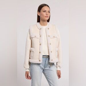NWOT Generation Love Chad Shearling Vest in Snow/White, Size XS